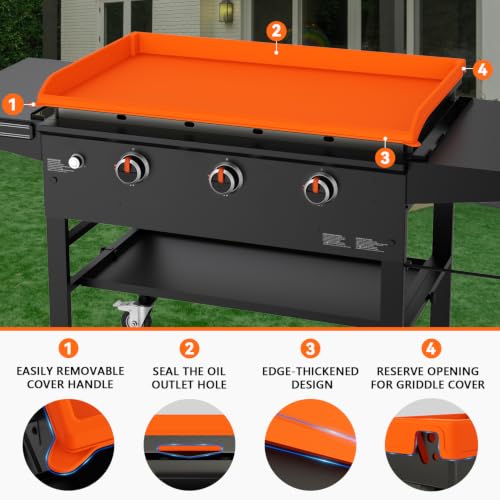 Image of 28 inch XL Silicone Griddle Cover for Blackstone - Full Grill Top Mat | Food-grade, Oil and Waterproof, All Year Round, 450F Heat Resistant, Easy to Clean, Outdoor Griddle Accessories