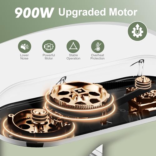 Image of Kitchen in the box 7QT 900W 10-Speed Stand Mixer, Tilt-Head Kitchen Electric Mixer with Dough Hook, Whisk & Flat Beater(Pastel Green)