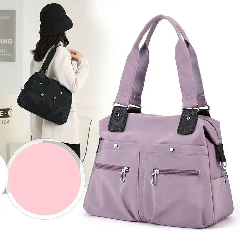 ZBDZSW Bolso de Mano, Bolso de Hombro para Mujer, de Nailon, Impermeable, de Gran Capacidad, Bolso Cruzado para Compras, Bolso de Mensajero para Mujer