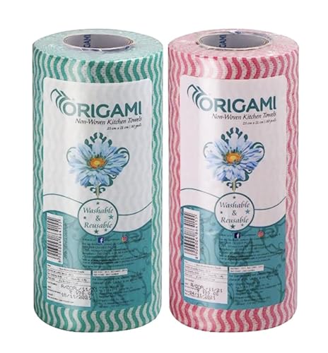 Origami Non-Woven Kitchen Towel | Pack of 2 | 80 Pulls Each