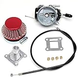 Pocket Bike Flachschieber Rennvergaser für 43 bis 53ccm Motor inkl. 4 Düsen