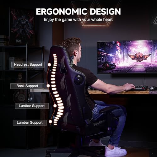 Image of GTPLAYER Gaming Chair,Gamer Chair with Bluetooth and Adjustable Backrest,Seat Height Adjustable Computer Chairs with 3D Armrests,Video Game Chair with Footrest Speakers (Camouflage)