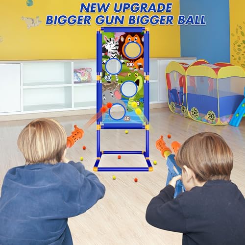 Kkones M002 Shooting Game Toy For Boys - 2 Player Toy Foam Blaster Air Guns, 24 Foam Bullet Balls Popper & Standing Shooting Target, Birthday Gifts For Age 3 4 5 6 7 8 9 10-12 Years Old Kids thumb #6