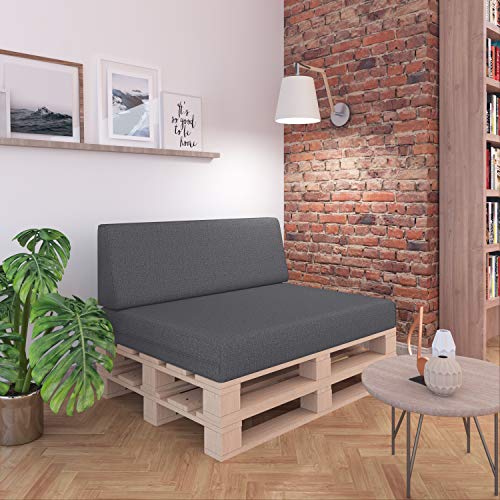 Palettenkissen 2-teiliges Set von Pillows24 für Innen und Außen