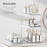 Delamu 2-Tier Multi-Purpose Bathroom Under Sink Organizers and Storage, Stackable Kitchen Pantry Organization, Pull Out Medicine Cabinet Organizer with Movable Dividers, White, 2 Pack - Image 3