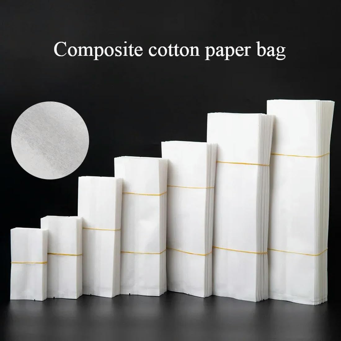 Bolsas de Papel de algodón Blanco de 100 Piezas, Bolsas de té con Especias, Bolsas de Embalaje de Hojas de té para el hogar, Bolsas de Embalaje de Cinco Granos Diversos