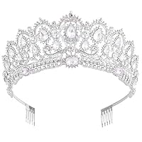 Algopix Similar Product 8 - Crowns for Women Vofler Silver Crystal
