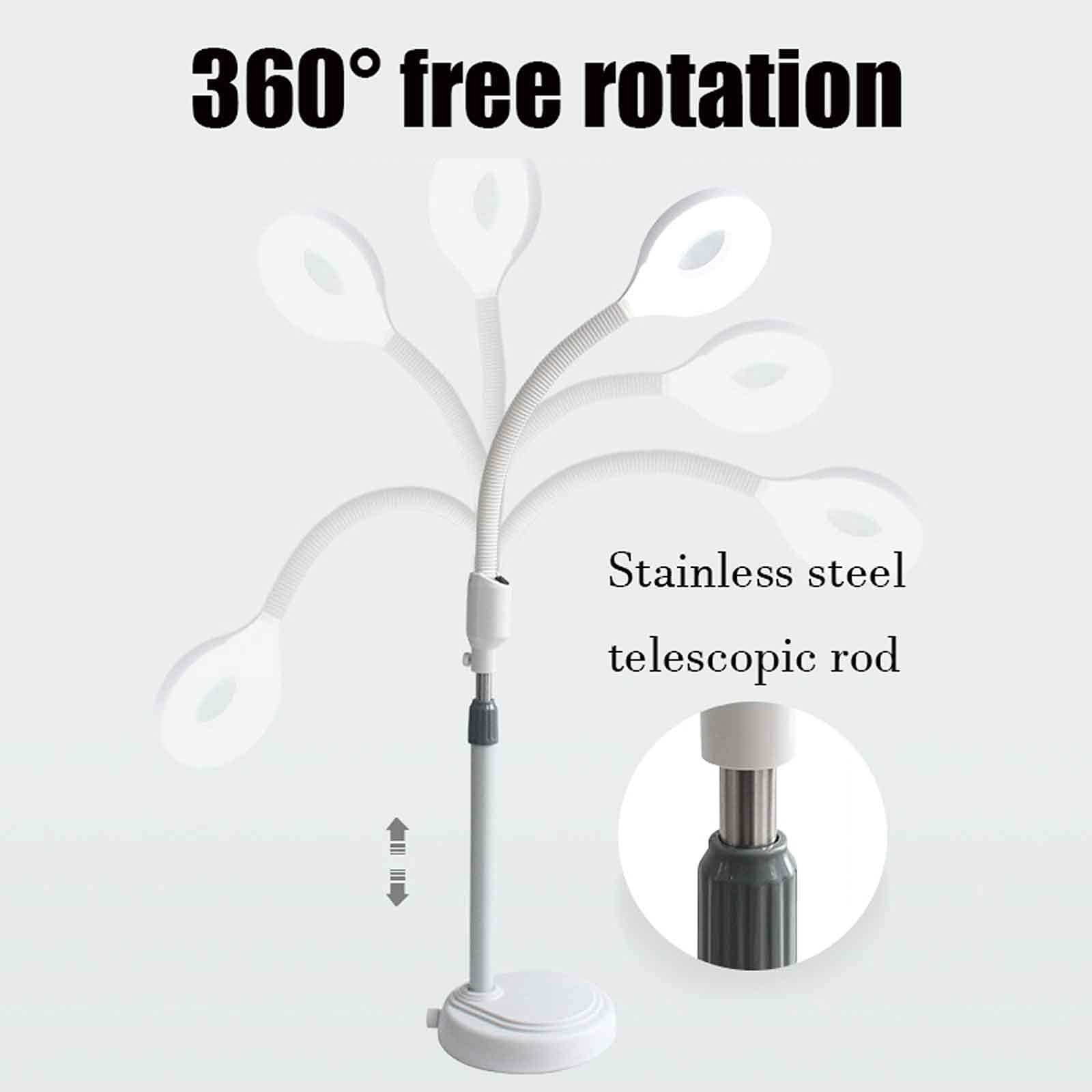 Lampada con lente d'ingrandimento da terra, lampada da terra a LED di bellezza, luce fredda senza ombre, lente d'ingrandimento per tatuaggio, nail art, tatuaggio, sopracciglio, bellezza, ciglia, sup