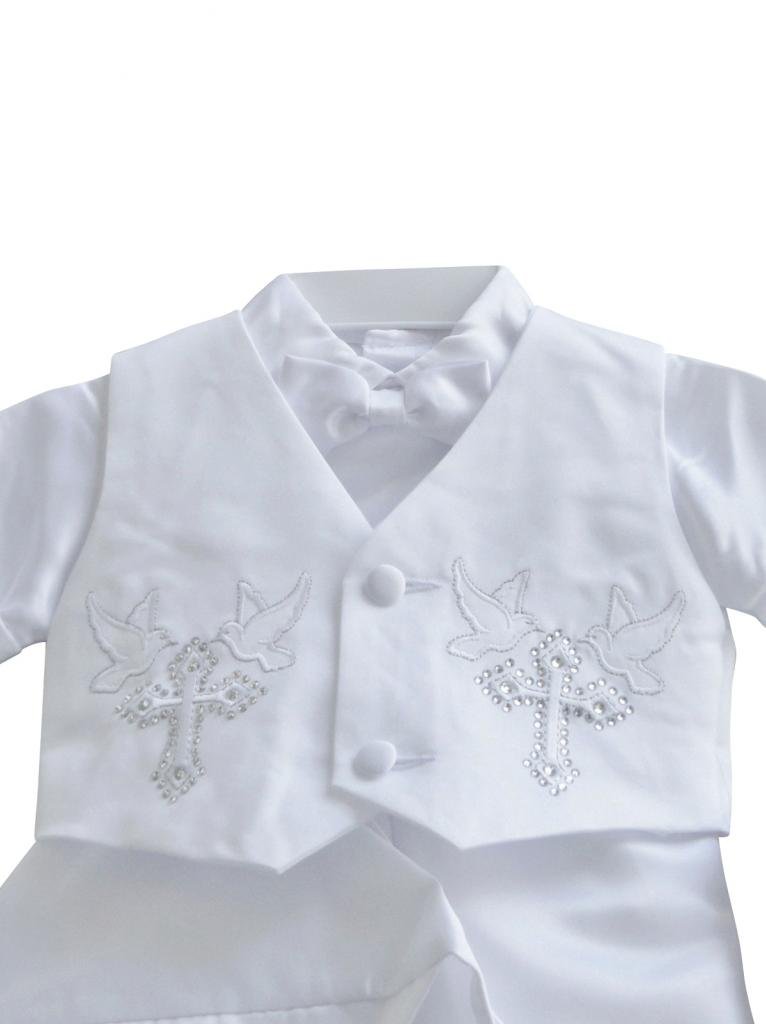 Classykidzshop White Boy Baptism Outfit B4 (Baby-Large)