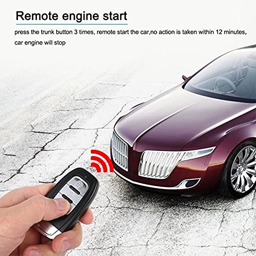 Haocess Passive Keyless Entry Car Alarm System Push Start Button Remote Engine Start Push Button Start Remote Dc12V Universal Vehicles Start Button Kit Safe Lock #TOP4