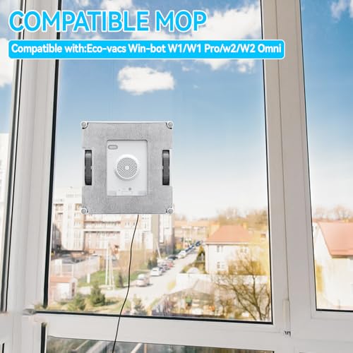 16 Stück Reinigungspad Ersatzteile compatible with Ecovacs Winbot W1 / W1 Pro / W2 / W2 Omni Fensterputzroboter, Waschbare Mikrofaser Wischtücher Effektiv Flecken und Staub Von Fenstern