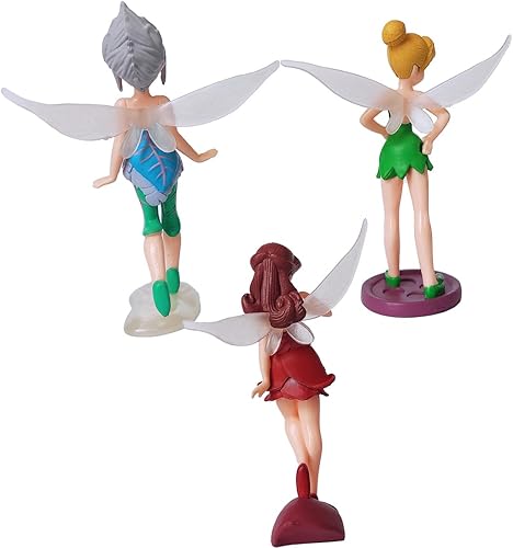 Miniatura 4 de Tinkerbell - Decoraciones de fiesta, mini figuras de hadas para jardín de hadas, accesorios de jardín de campana, decoración de tartas, figuras en