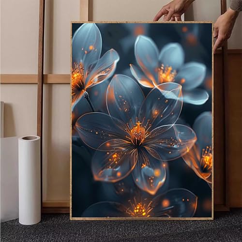 Diamond Painting Fleur Magnolia 5D DIY broderie diamant adulte en strass 35x50 cm