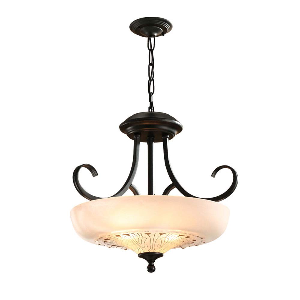 Suspension en verre vintage E27 et métal noble pour plafond de villa