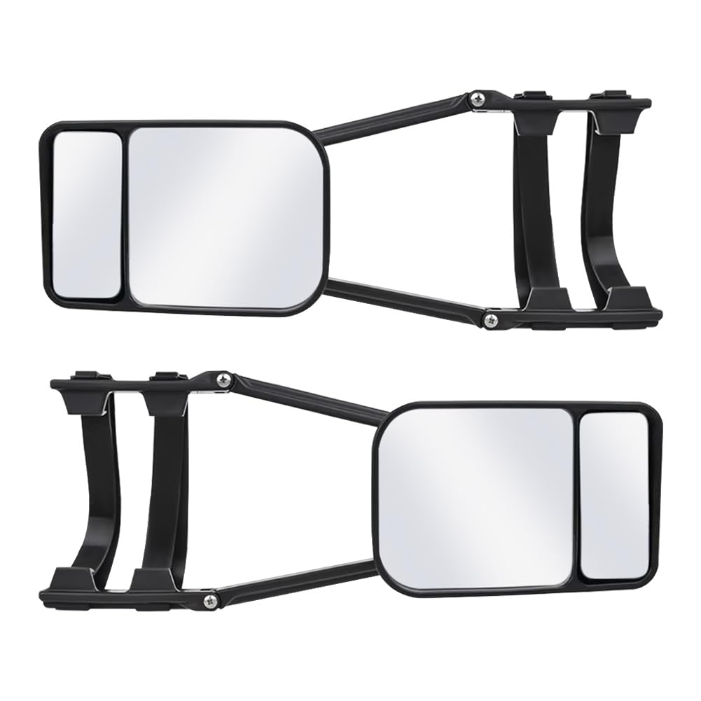 Specchio per Roulotte, 2 Pezzi Specchio per Traino Rimorchio, Auto Universale Specchio Aggiuntivo Regolabile, Specchio Di Estensione per Rimorchi Per Auto, Roulotte, Case Mobili, Camper (C)