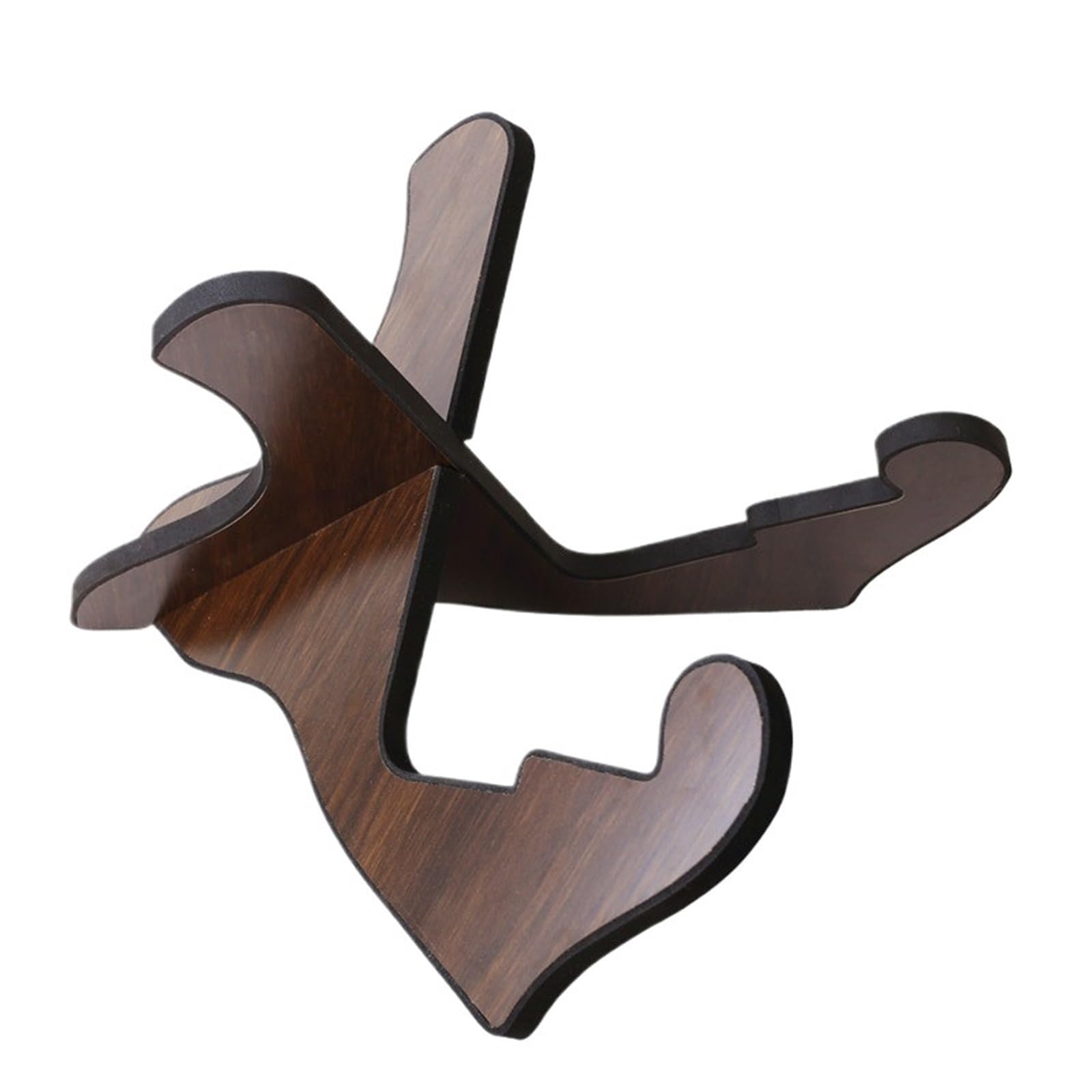 GCYEIDMA Guitar Stand Wood Detachable Wooden Guitar Stand Non-Slip Floor Holder For Acoustic Electric Classical Bass Guitars And Ukulele(Dark Brown)