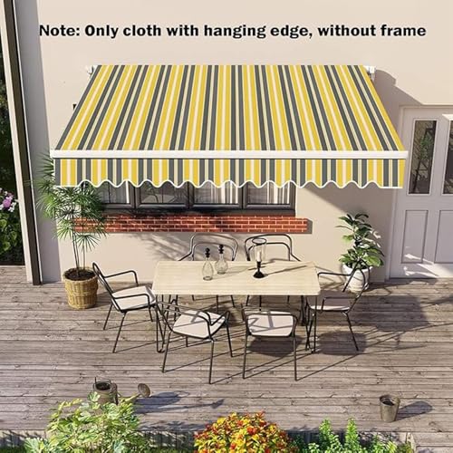 Premium 20x13ft Retractable Awning Replacement Fabric, Striped Sun Shade Cover for Patio, Deck, Garden, Balcony - Weather Resistant & Outdoor Shelter (6.5ft to 20ft Options) - Image 2