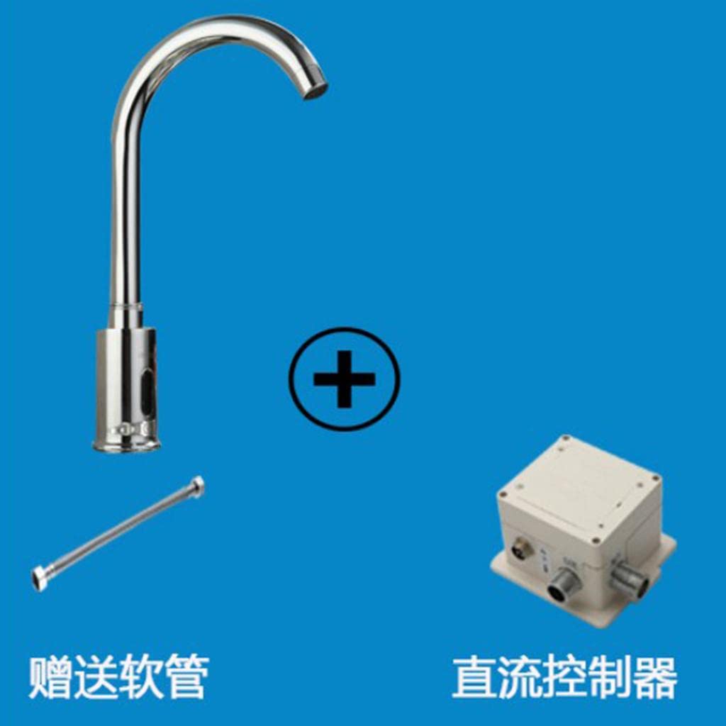 Grifo Automático Infrarrojo para Lavabo Control Por Inducción con Diseño de Agujero Único Y Tubo G1/2 Adecuado para Baño Hotel Uso 33cm