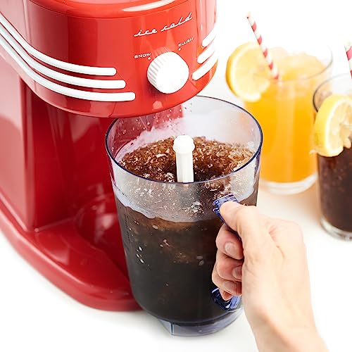 Salco Slush-Ice-Maker Slush-Eis-Maschine, 2 Betriebs-Modi für grobes und feines Eis, Retro-Design,15Watt, inkl. 1-Liter-Krug – Bild 3