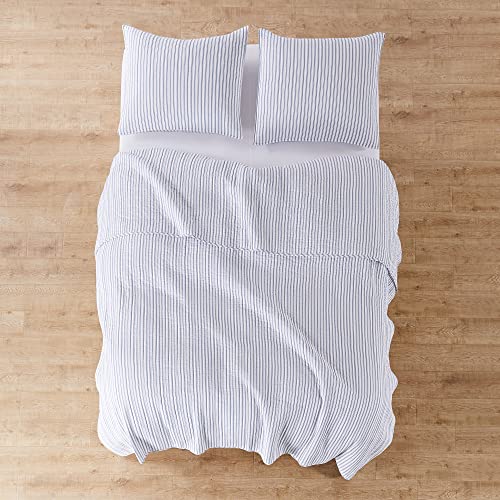 Parure de lit Tobago rayée bleue Levtex home couette double et taie - 8