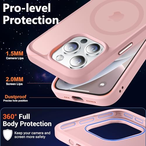 Image of MOCCA Magnetic Shockproof for iPhone 14 Pro Case,Pink