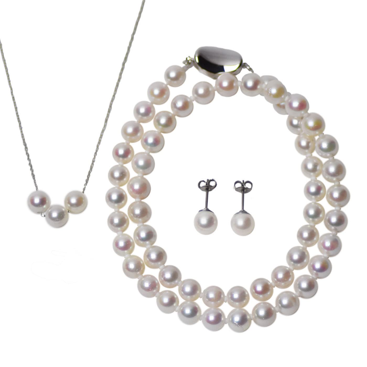 Amazon | [Mani・Mani] 国産 あこや本真珠3点セット スペシャル  