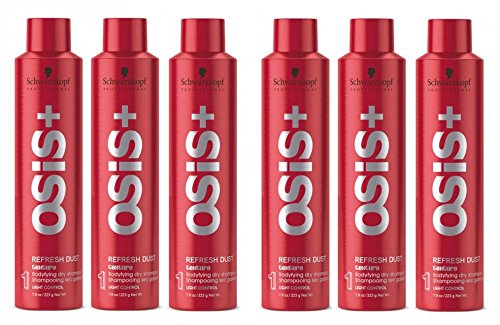Schwarzkopf OSiS + Refresh Dust - Champú en seco con volumen (6 unidades de 300 ml)