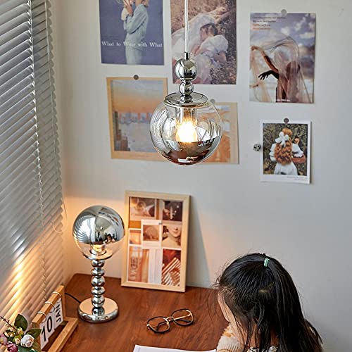 Lustre en verre compact E27 pour éclairer efficacement les petits espaces sombres - 4