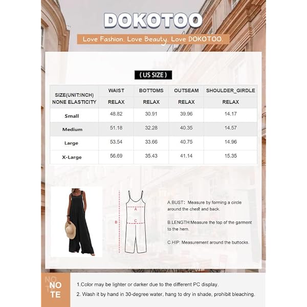 Dokotoo-Womens-Casual-Loose-Overalls-Jumpsuits-Adjustable-Straps-Wide-Leg-Long-Pant-Rompers-With-Pockets Dokotoo Womens Plus Size Green Jumpsuits for Women Overalls Loose Casual Adjustable Straps Wide Leg One Piece Solid Jumpsuit Long Pant Rompers with Pockets XX-Large