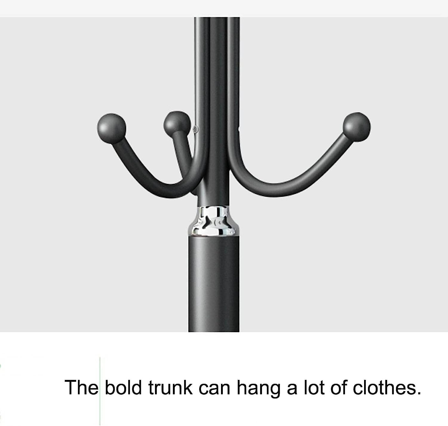 Metal Coat Rack with Marble Base Stylish Hall Tree for Hats Backpacks and Umbrellas Sturdy Free Standing Hanger for Home and Office nization