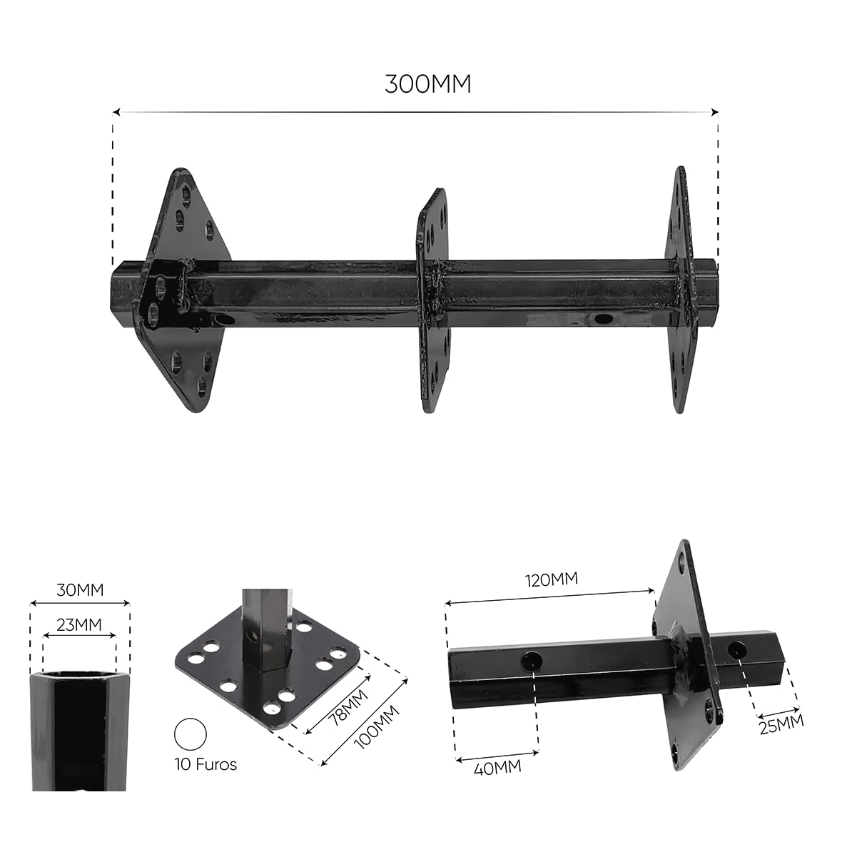 Bricoferr Albero fresa per motozappa - 12 lame