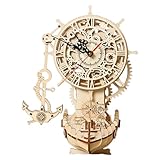 時計パズルモデルキット、ジグソーパズル機械モデルキット、3D木製時計構築キット、耐久性のある木製時計パズル、木製パズル時計クラフト、卓上時計作成海賊時計モデル, 3dパズル時計モデルキット 時計ジグソー