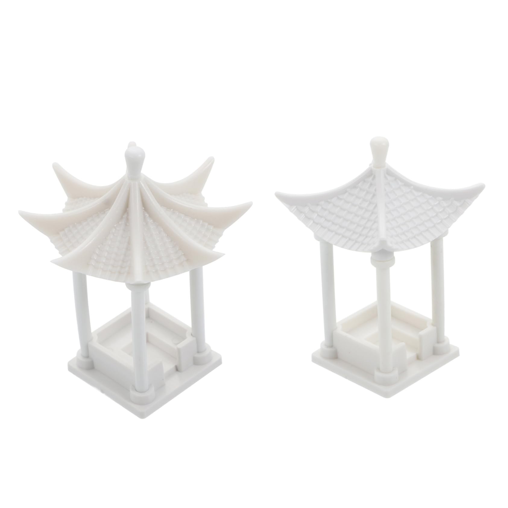 Sosoport 2sets Microlandscape Decor Table Pavilion Building Material Durable Plastic Easy to Carry 2pcs*2