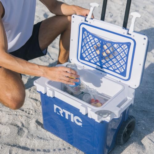RTIC 22 QT Ultra-Light Wheeled Cooler with Handle | Wheeled Ice Chest Box for Beach, Drink, Beverage, Camping, Picnic, Fishing, Boat and Barbecue - Image 6
