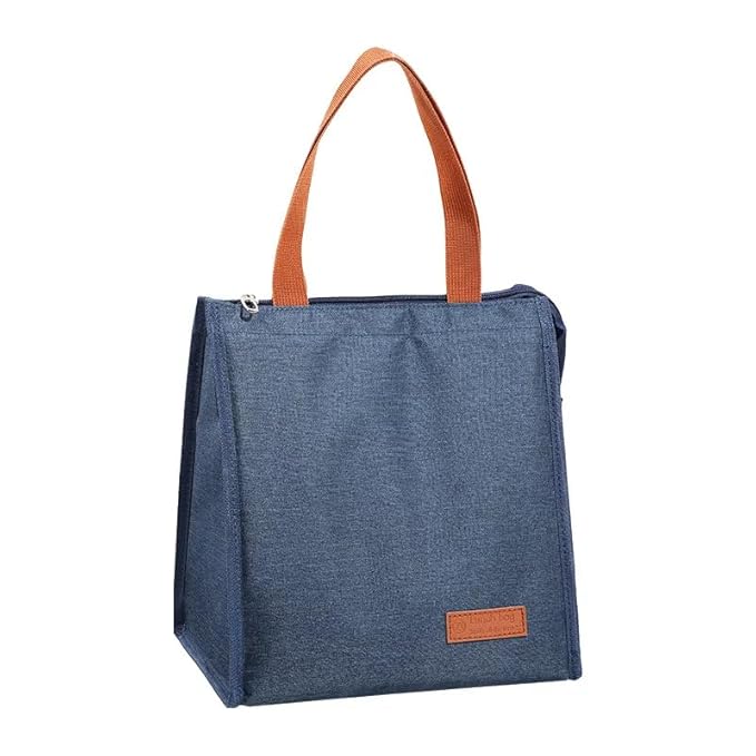 Travel Curry - Lunch Box Bags for Men, Women and Kids | Insulated Nylon Storage Tiffin Bag | Leakproof, Keeps Food Hot and Cold for Office, College, School (Blue 12 Liters)