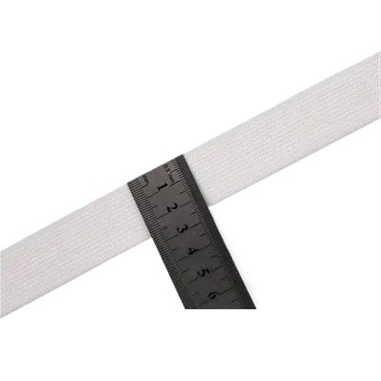 XPJYUA Elastic for Sewing Glitter Gold Silver Elastic Bands 10/15/25/40mm Nylon Waist Band for Garment Trousers DIY Sewing Accessories 1M(25mm white)