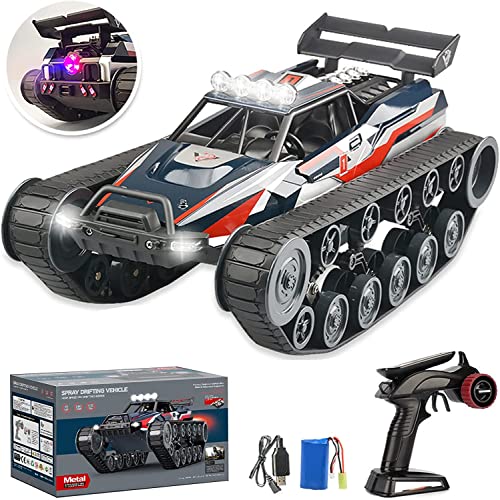 GoolRC RC Tank Car, 1/12 Scale 2.4GHz Remote Control Tank, 360?Rotating Off-Road RC Crawler Military...