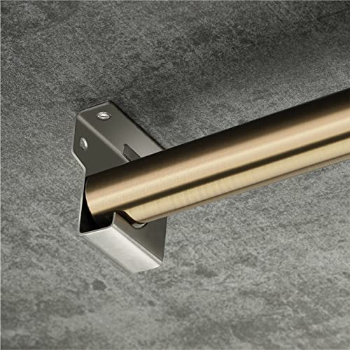 Image of Soul Craft Stainless Steel 25 mm Curtain Rod Universal Wall to Wall Bracket for Door and Windows with Complete Fittings Pack of 10 Pair [ 20 Pcs ]