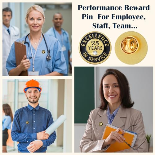 Image of Ferreve 50 /20 Pcs Year of Service Pins Employee Excellence Award Lapel Pin Performance Recognition Reward Anniversary
