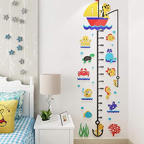 Autocollants de hauteur 3D acrylique REYG avec toise bébé précise - 3