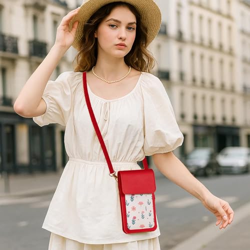Small Crossbody Bags for Women, Touch Screen Phone Bag Phone Holder Wallet Shoulder Purses for Travel Shopping Dating Pouch2