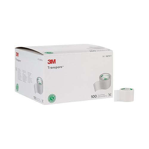 3M Transpore Cinta Médica 1" x 1.5 Yd 1527S-1, 3 Cajas, 100 RollosCaja