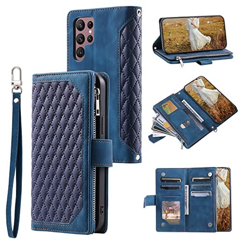 Etui en Cuir PU Portefeuille Samsung S26 Ultra bleu chic
