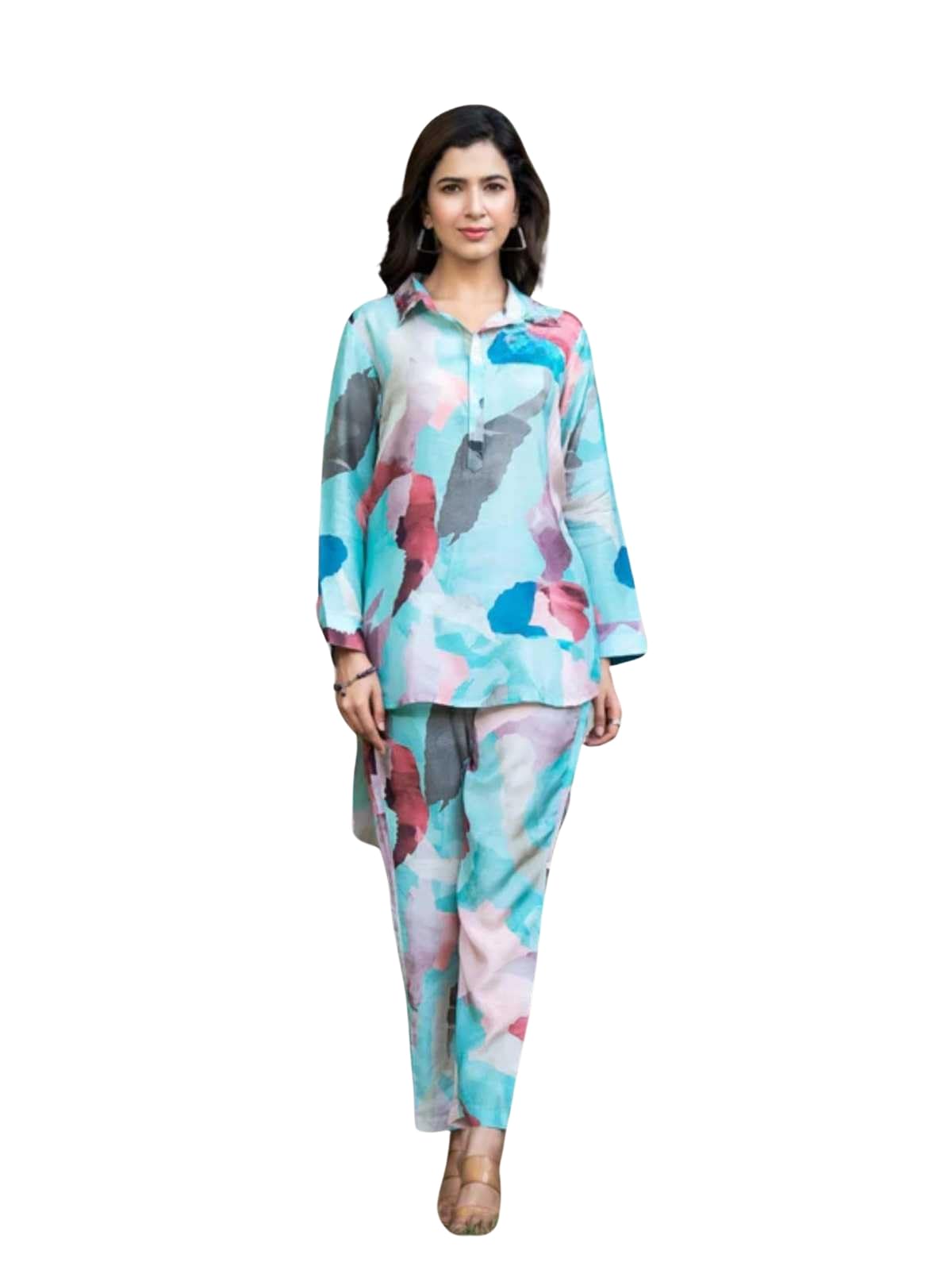 GRECIILOOKSCo Ord Set for Women Stylish | Kurta Set for Women | Kurta Set | Ethnic Co Ord Set for Women | Full Sleeve Co-ord Set