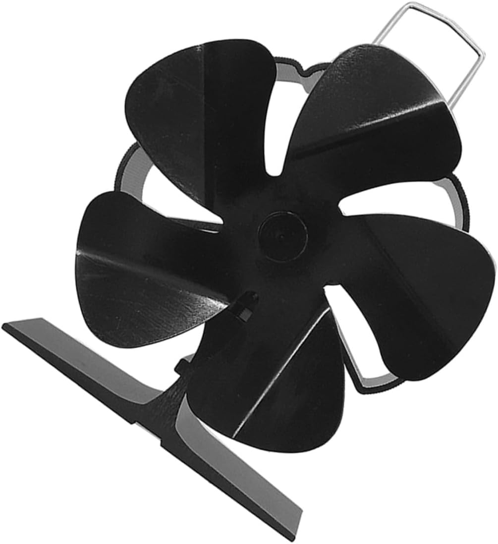 Mini 5-blade Silent Heat Powered Metal Stove Fan for Home Fireplace, Thermal Energy Efficient Fan for Indoor and Outdoor Use