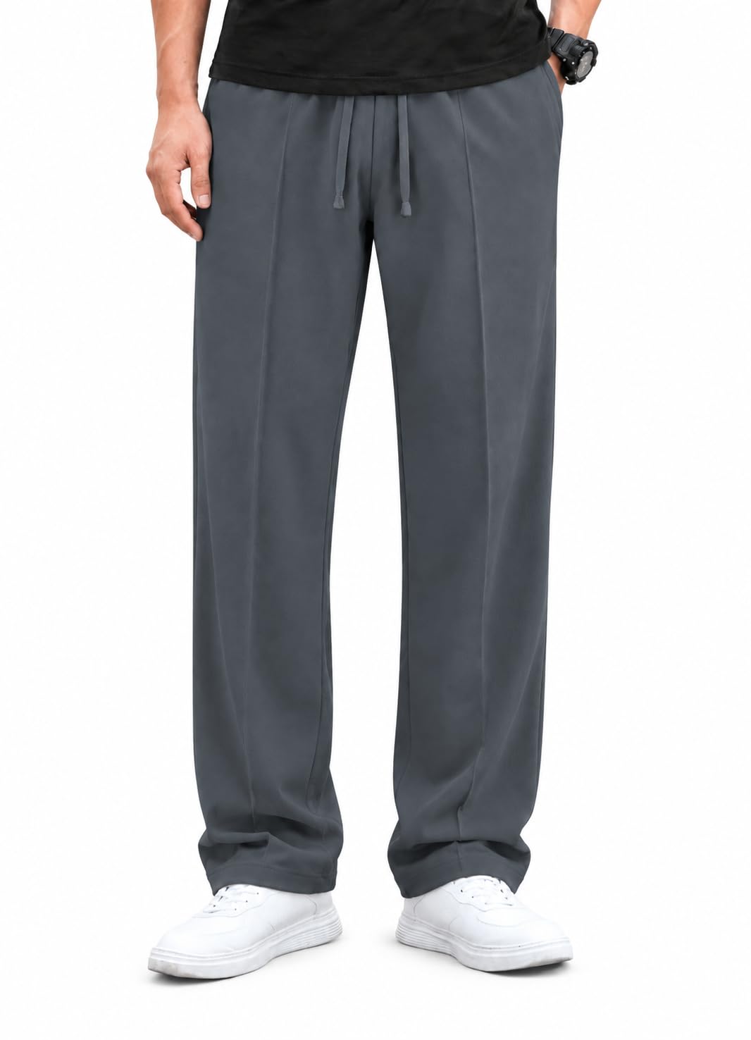 Mack Jonney Men’s Cotton Trackpants Gray DARK GREY - Image 1