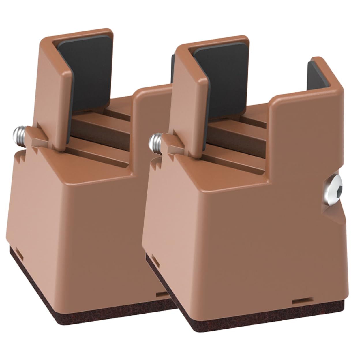 HEALLILY 2Pcs Adjustable Desk Leg Riser for Furniture Elevation Heavy Duty Bed Riser Block Ergonomic Design for Enhanced Storage and Cleaning Height