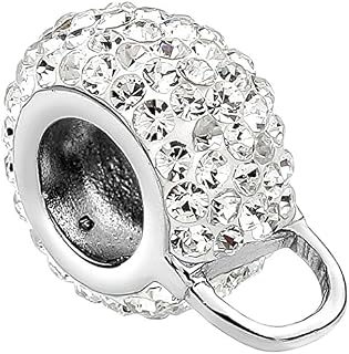 Nenalina Charm Holder for Women Necklace with White Crystals for All Standard Charms in 925 Sterling Silver 876029-001