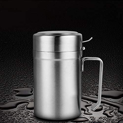 Olie Dispenser, Roestvrijstalen Huishoudelijke Keuken Handvat Olie Pot Fles Opslag Container met Deksel (1000ML) - Image 5
