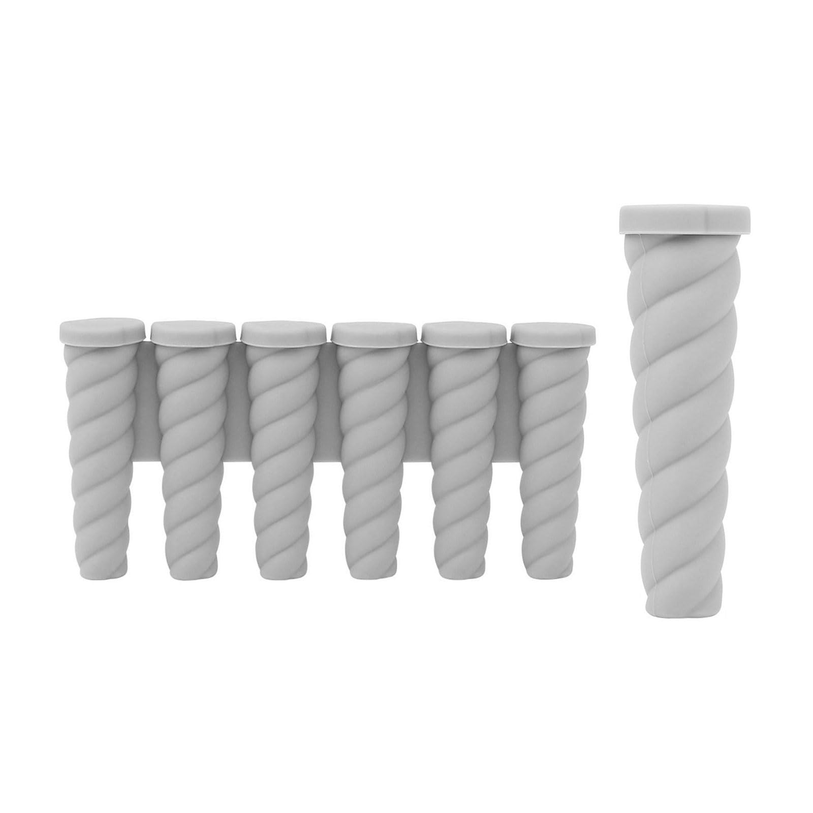 Buxuaaaa Grey Flexible Silicone Popsicles Maker Set Creative Easy Releases Ice Lolly For Family Gatherings And Parties Silicone Popsicles Molds